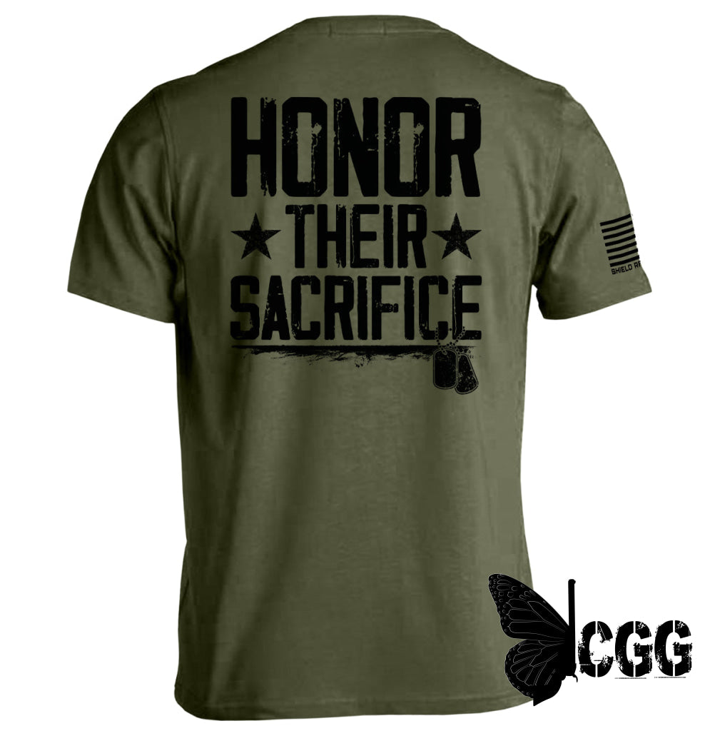 Honor Their Sacrifice Military Green / S Tee Nc - Apparel