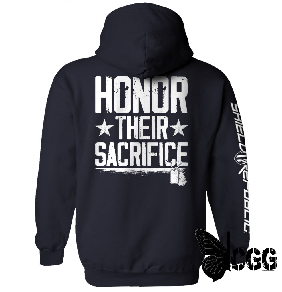 Honor Their Sacrifice Navy / S Hoodie Nc - Apparel