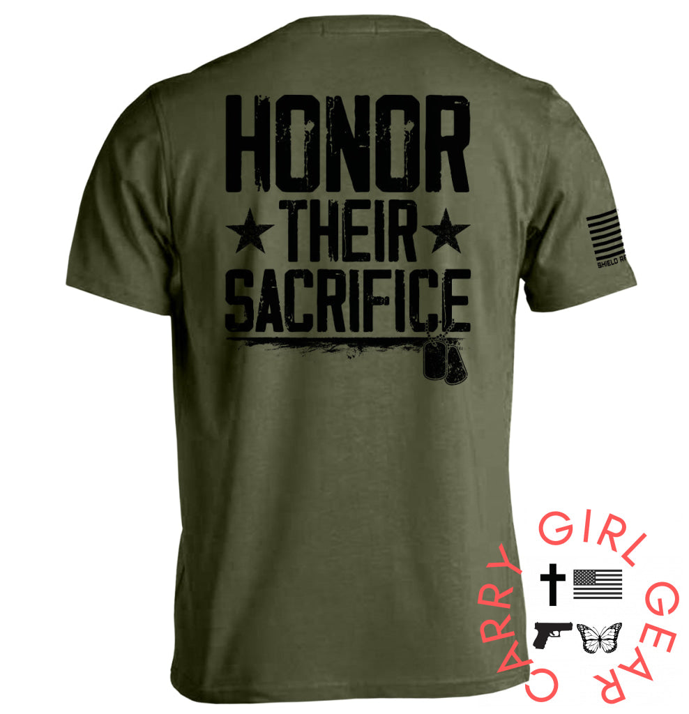 Honor Their Sacrifice Military Green / S Tee Nc - Apparel