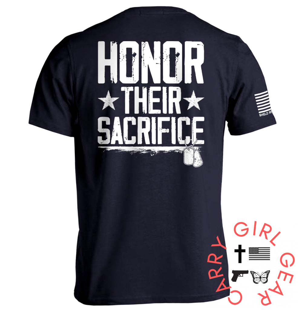 Honor Their Sacrifice Navy / S Tee Nc - Apparel
