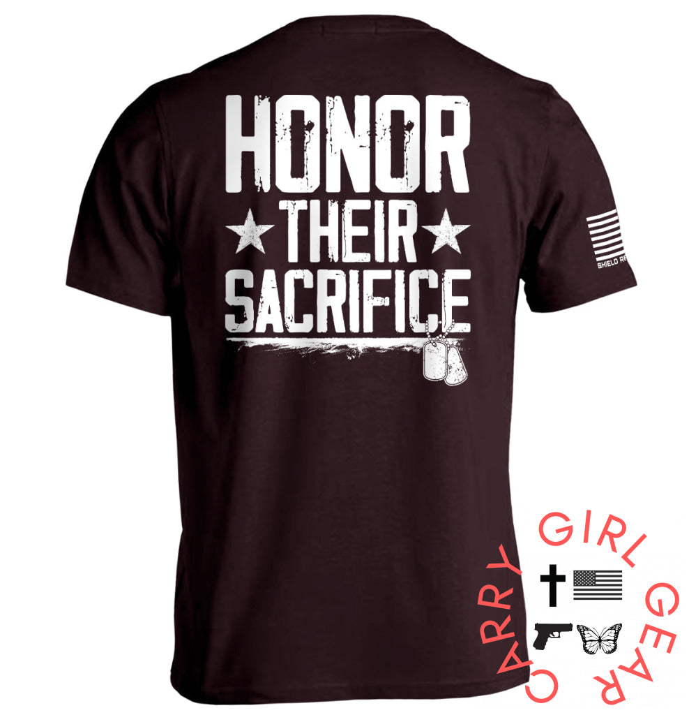 Honor Their Sacrifice Ox Blood / S Tee Nc - Apparel