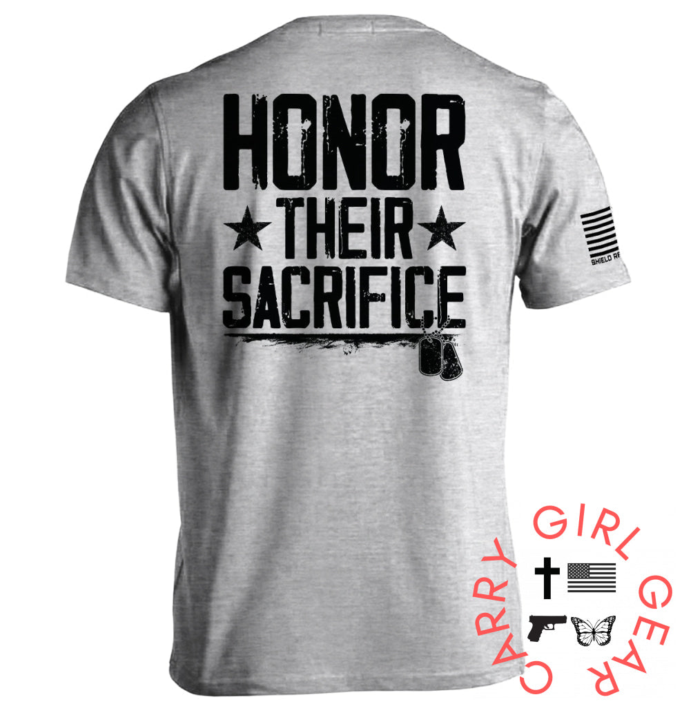 Honor Their Sacrifice Sport Grey / S Tee Nc - Apparel