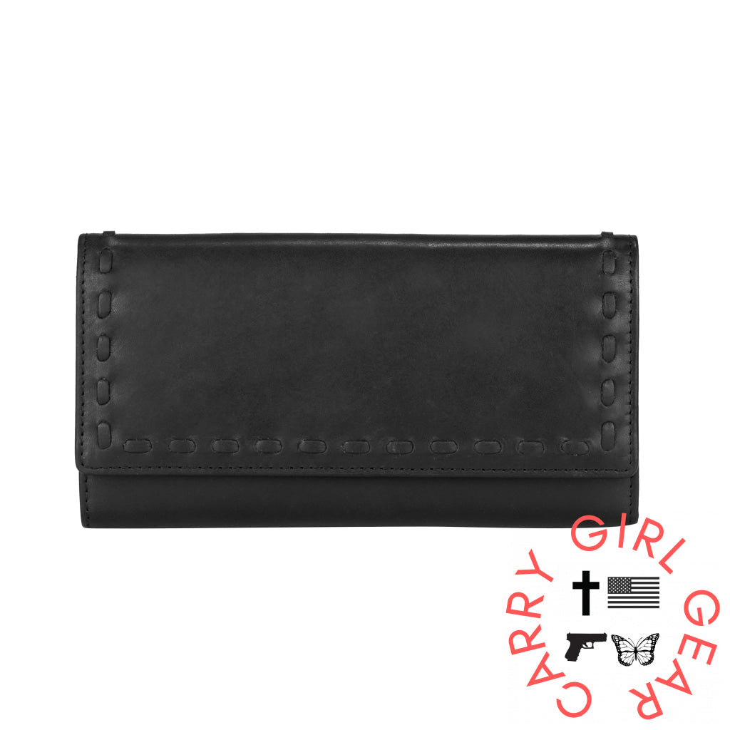 Hope Rfid Leather Laced Wallet By Lady Conceal Black Wallets