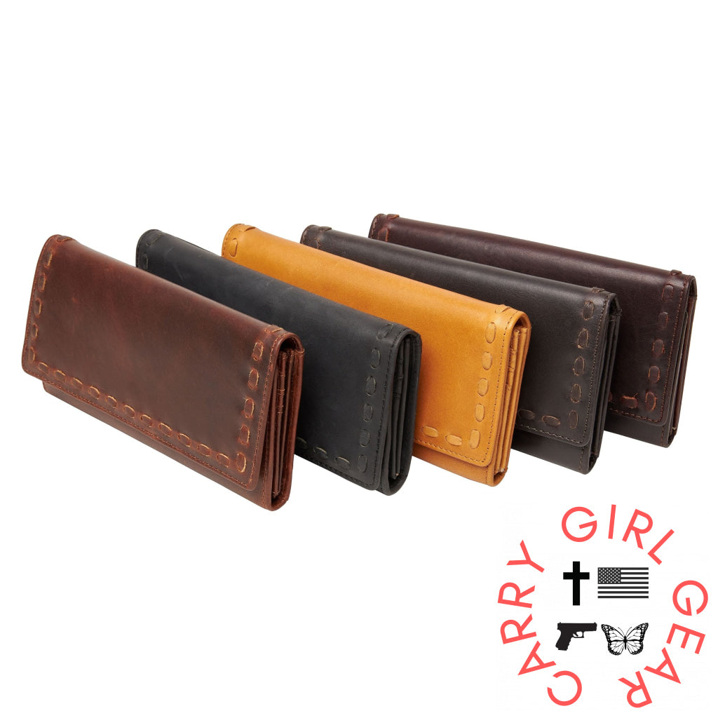 Hope Rfid Leather Laced Wallet By Lady Conceal Wallets