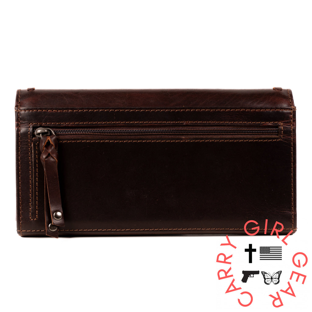 Hope Rfid Leather Laced Wallet By Lady Conceal Wallets