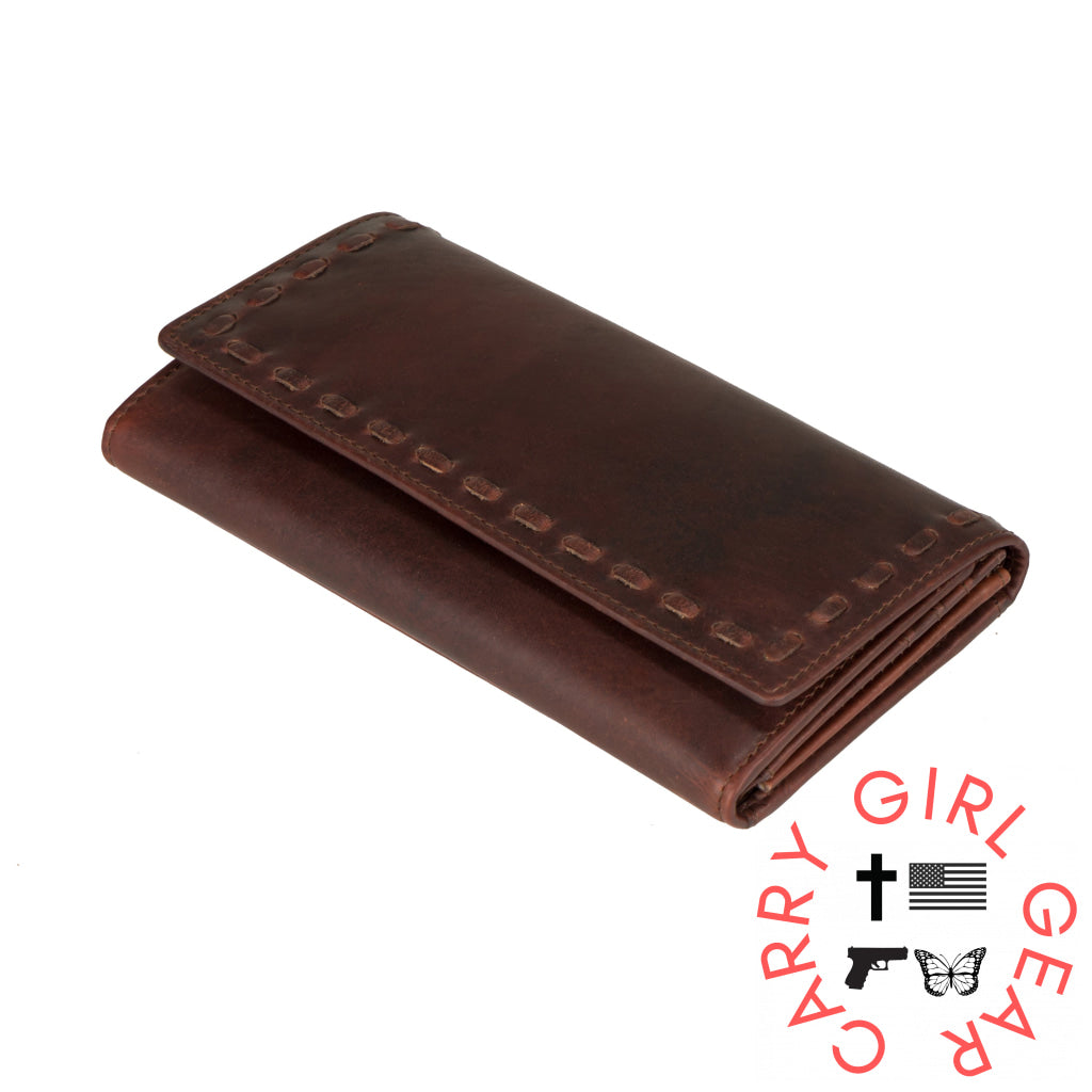 Hope Rfid Leather Laced Wallet By Lady Conceal Wallets