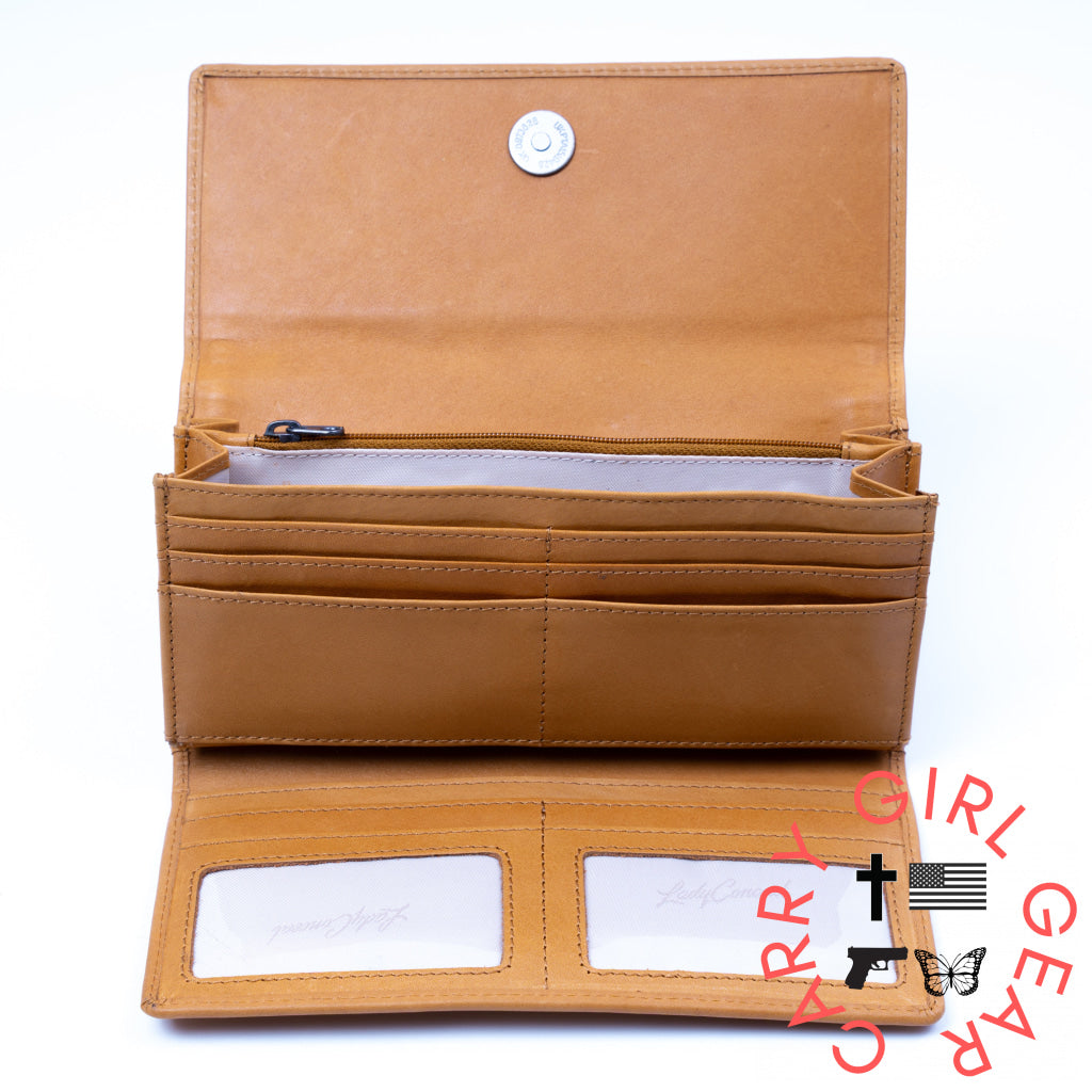 Hope Rfid Leather Laced Wallet By Lady Conceal Wallets