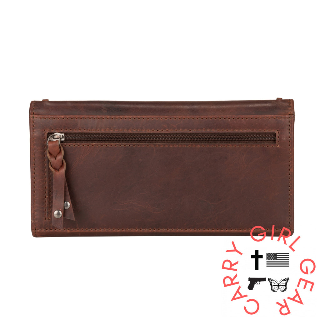 Hope Rfid Leather Laced Wallet By Lady Conceal Wallets