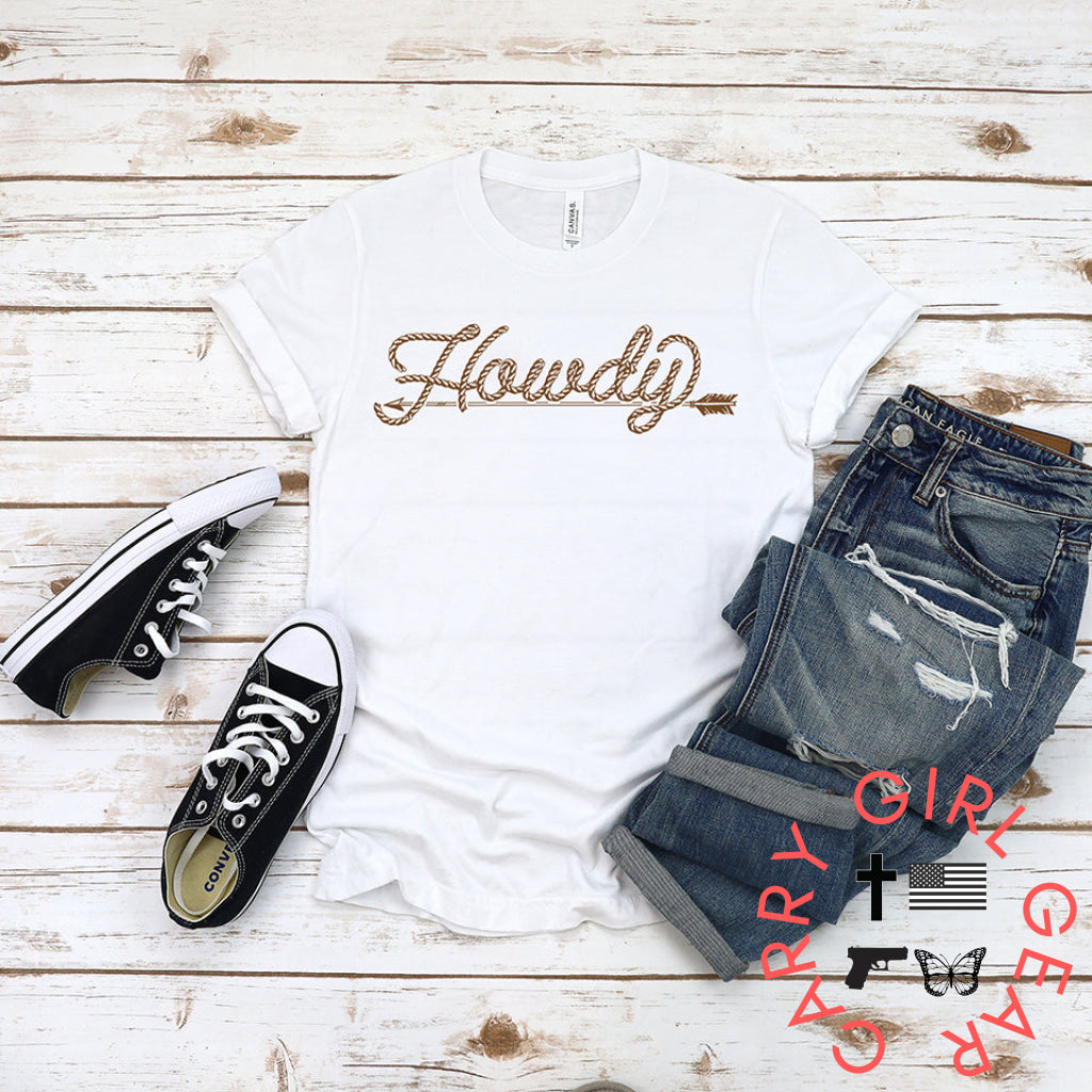 Howdy T-Shirt Bourbon Cowgirl