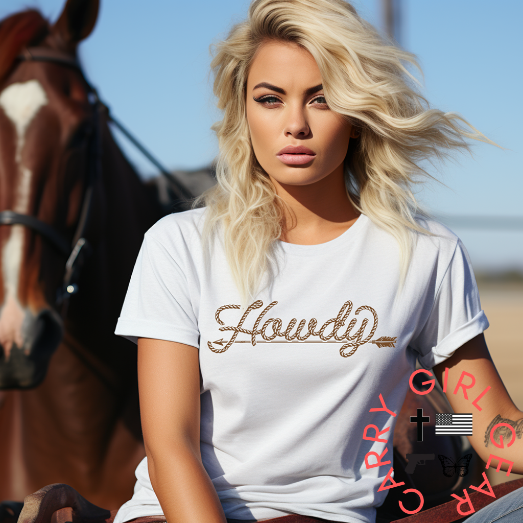 Howdy T-Shirt Bourbon Cowgirl