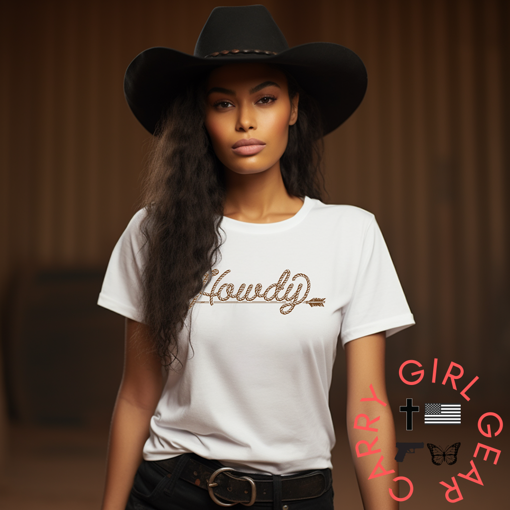 Howdy T-Shirt Bourbon Cowgirl