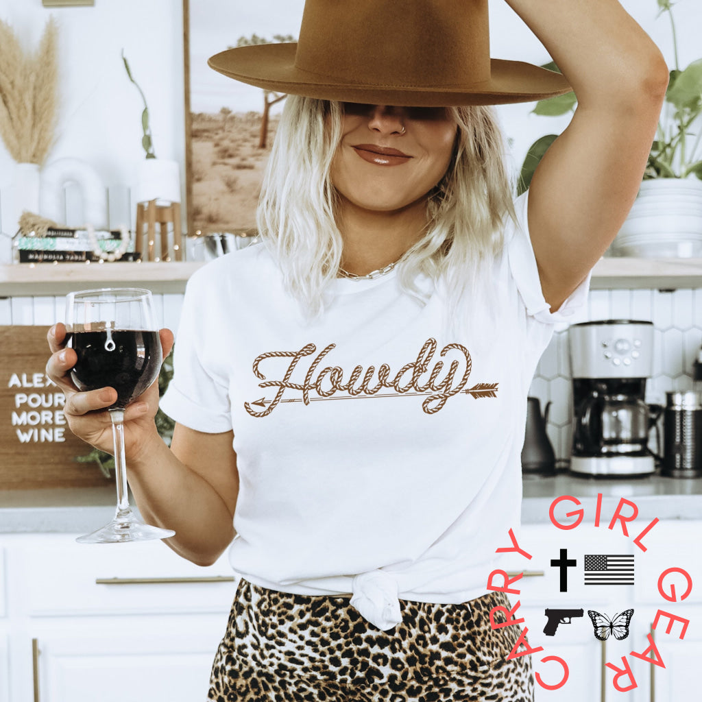 Howdy T-Shirt Bourbon Cowgirl
