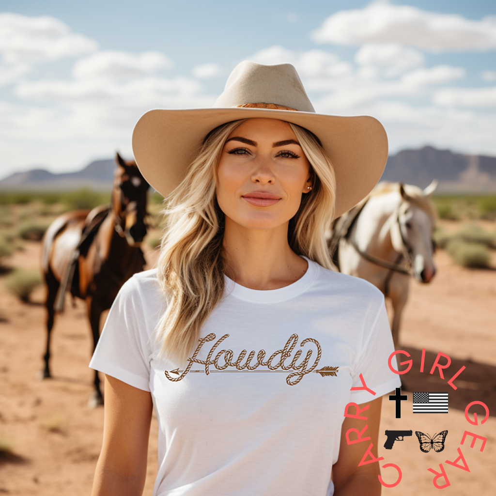 Howdy T-Shirt Bourbon Cowgirl