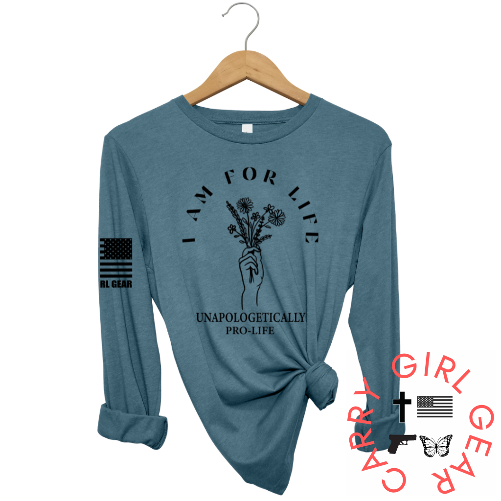 I Am For Life Long Sleeve Deep Teal / Xs