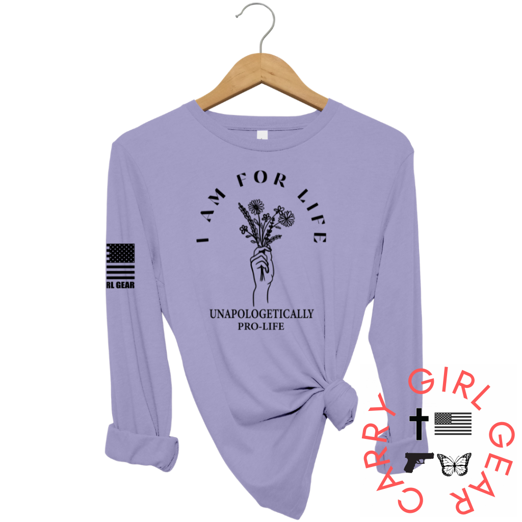 I Am For Life Long Sleeve Lavender / Xs