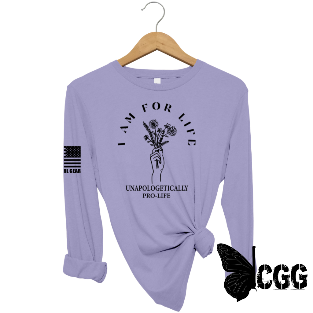 I Am For Life Long Sleeve Lavender / Xs