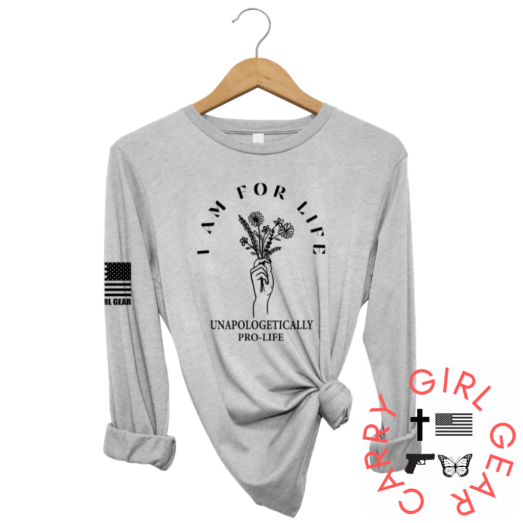 I Am For Life Long Sleeve Steel / Xs