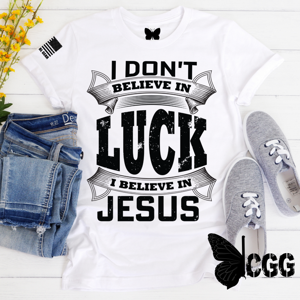 I Dont Believe In Luck Tee Xs / White Unisex Cut Cgg Perfect Tee