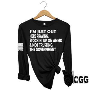 Im Just Out Here Long Sleeve Black / Xs