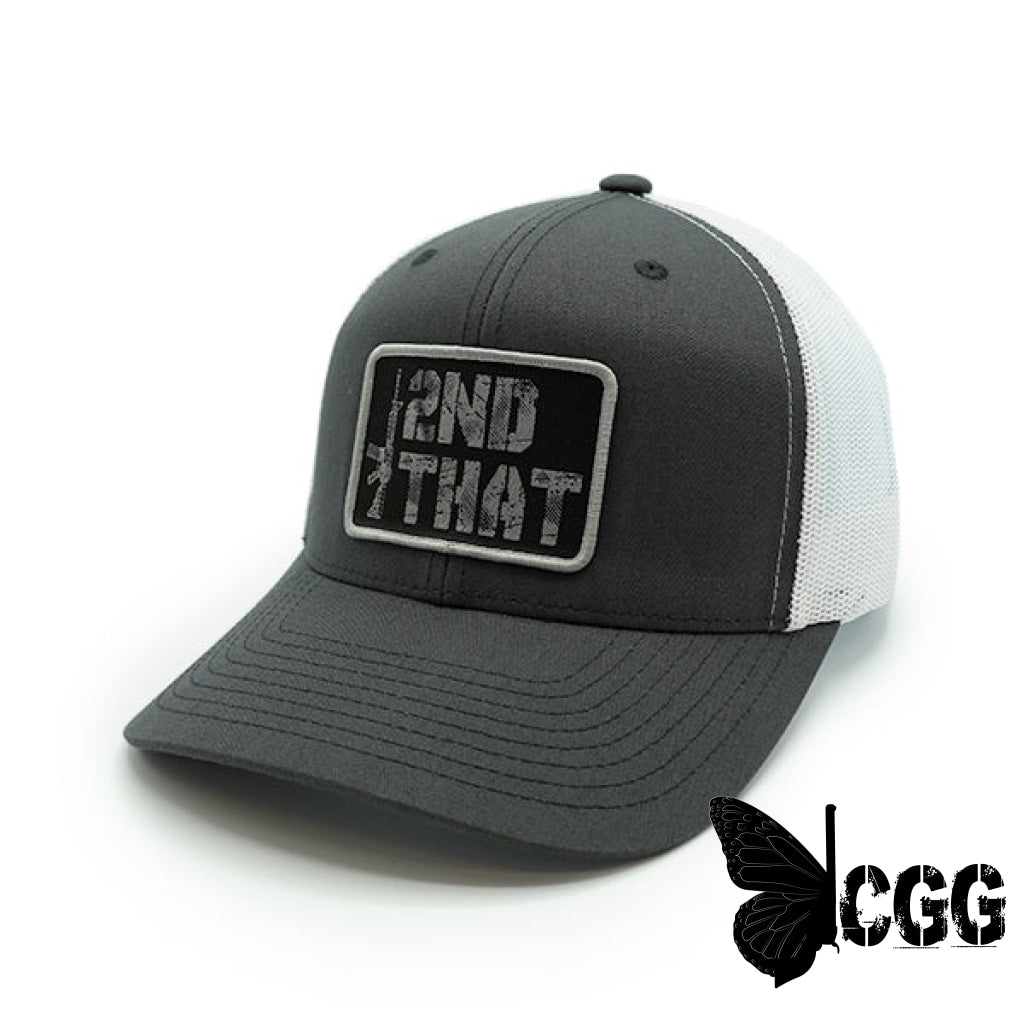 I Second That Woven Patch Hat Charcoal And White / Curved Bill Snapback Nc - Hats