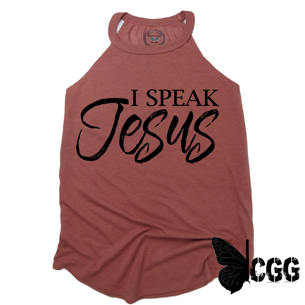 I Speak Jesus Tank Xs / Blush Cgg Badass Tank