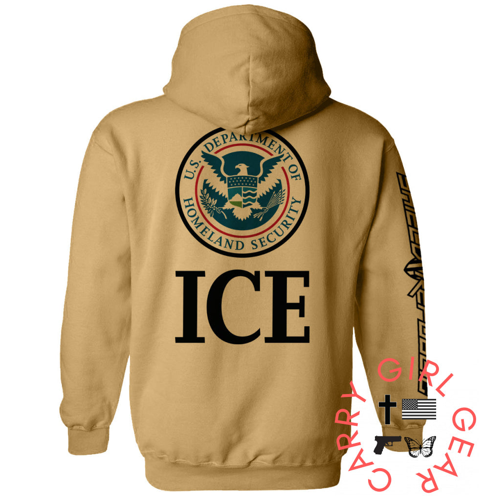 ICE Homeland Security Hoodie / Sand / S NC - Apparel
