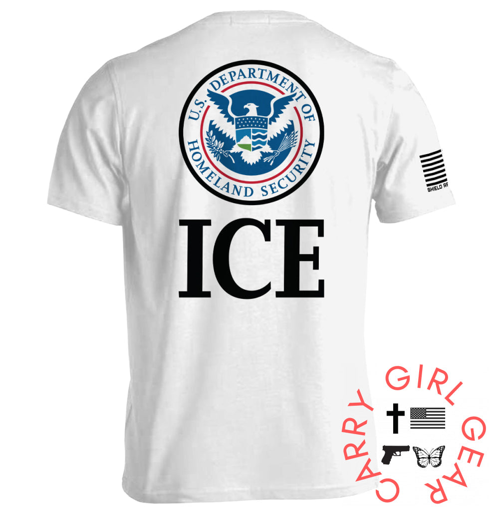 ICE Homeland Security Tee / White / S NC - Apparel
