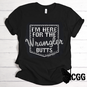 I’m Here For The Wrangler Butts Tee Tshirt - Bourbon Cowgirl T-Shirt