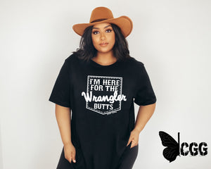 I’m Here For The Wrangler Butts Tee Tshirt - Bourbon Cowgirl T-Shirt