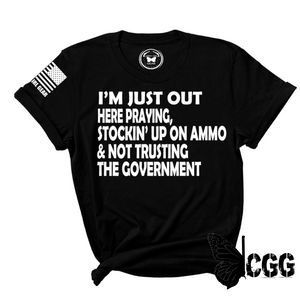 Im Just Out Here Tee Xs / Black Unisex Cut Cgg Perfect Tee