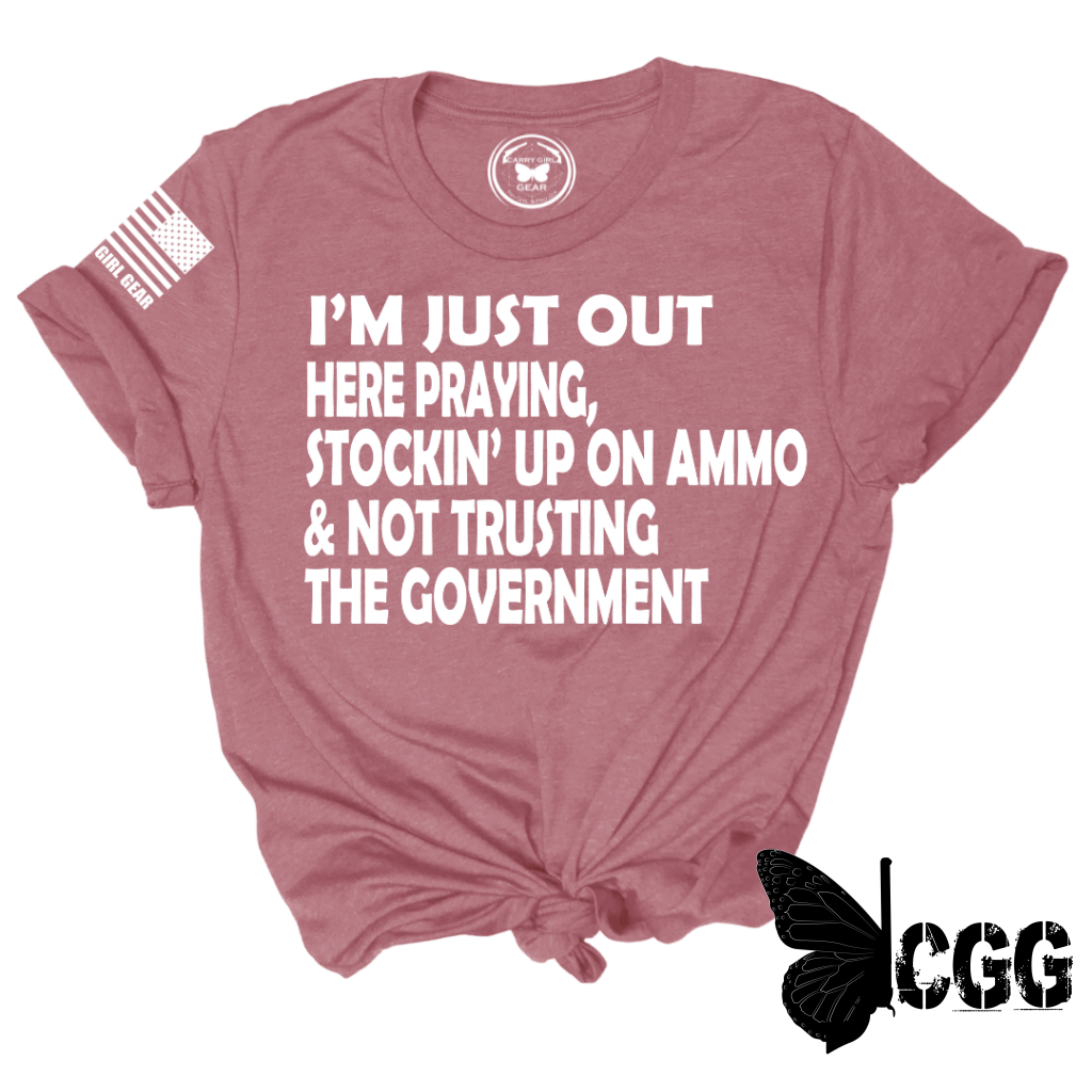 Im Just Out Here Tee Xs / Mauve Unisex Cut Cgg Perfect Tee