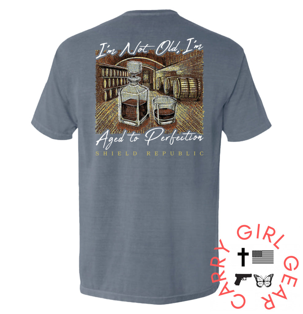 I’m Not Old Aged To Perfection Blue Jean / S Comfort Colors Pocket Tee Nc - Apparel