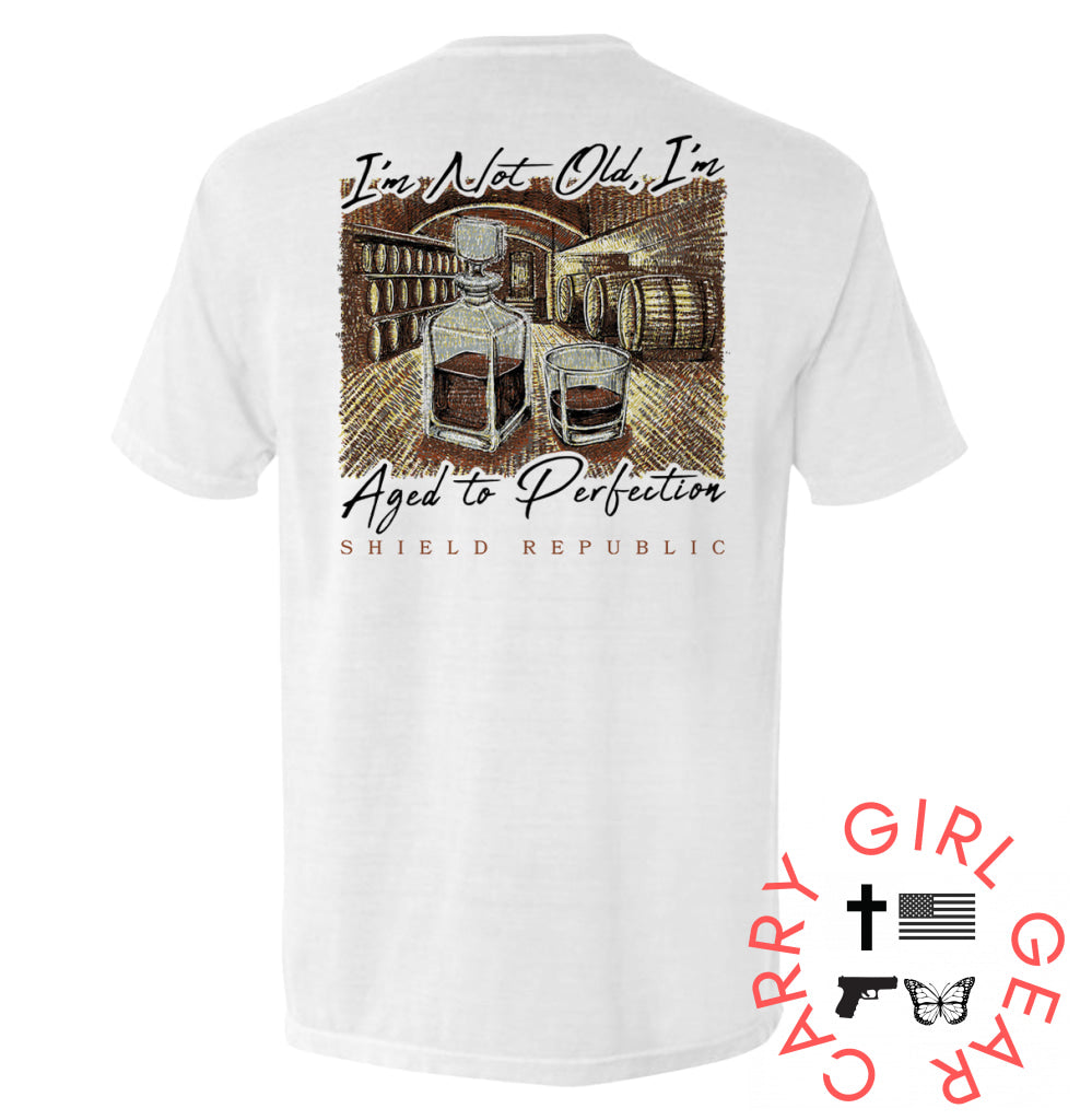 I’m Not Old Aged To Perfection White / S Comfort Colors Pocket Tee Nc - Apparel