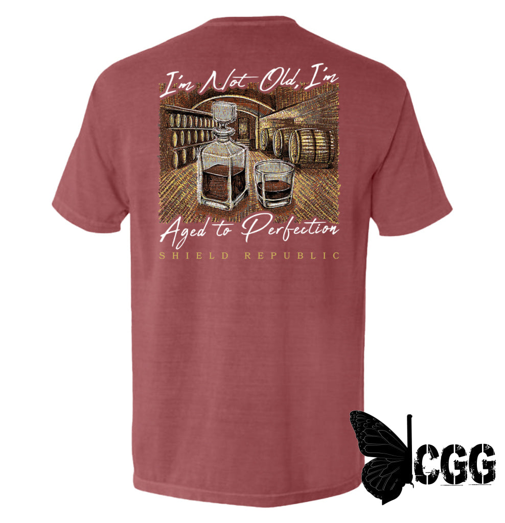 I’m Not Old Aged To Perfection Crimson / S Comfort Colors Pocket Tee Nc - Apparel