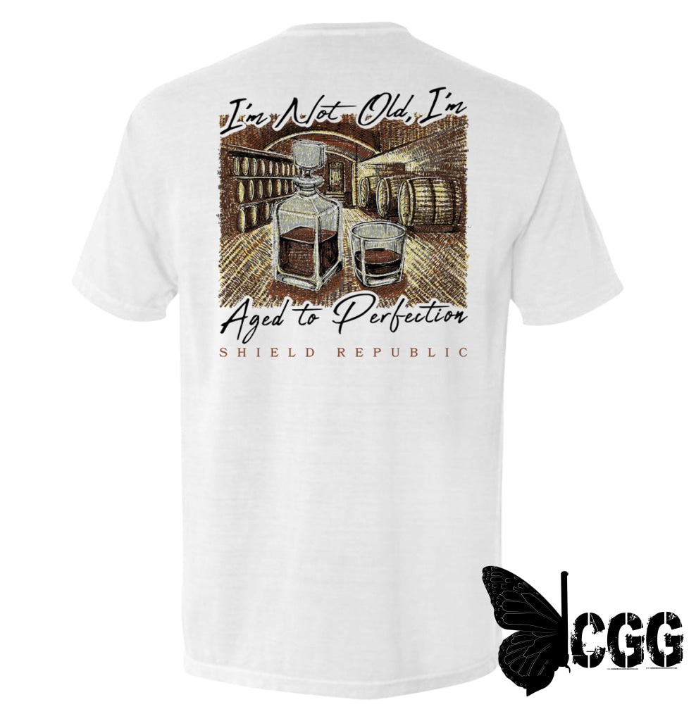 I’m Not Old Aged To Perfection White / S Comfort Colors Pocket Tee Nc - Apparel