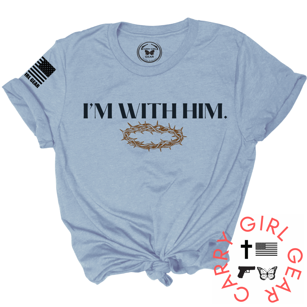 I’m With Him Tee Xs / Blue Unisex Cut Cgg Perfect