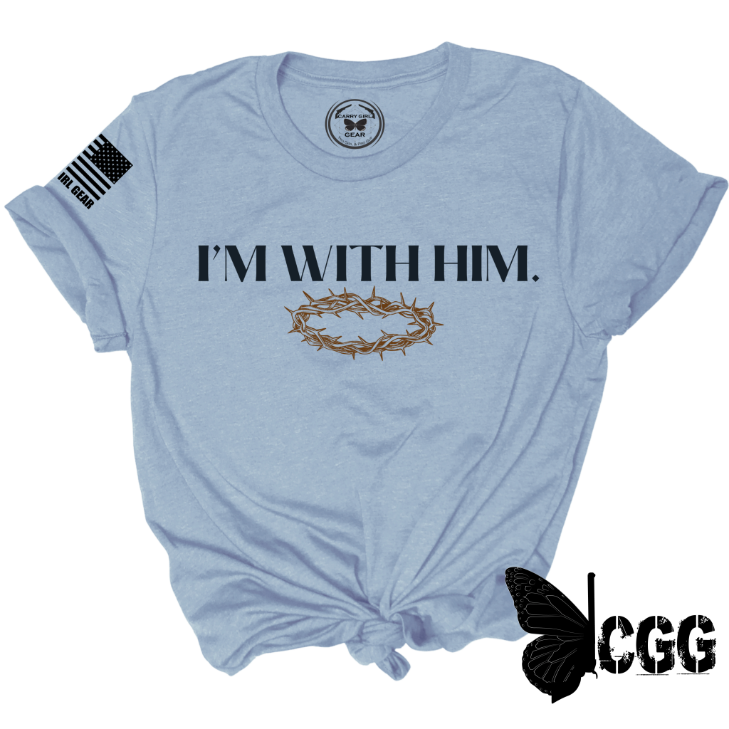 I’m With Him Tee Xs / Blue Unisex Cut Cgg Perfect