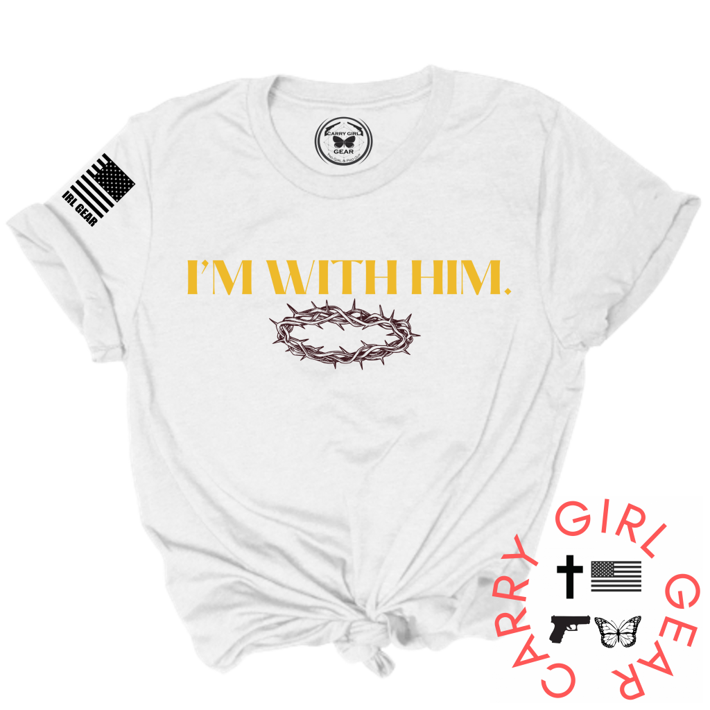 I’m With Him Tee Xs / White Unisex Cut Cgg Perfect