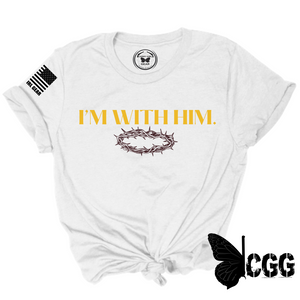 I’m With Him Tee Xs / White Unisex Cut Cgg Perfect