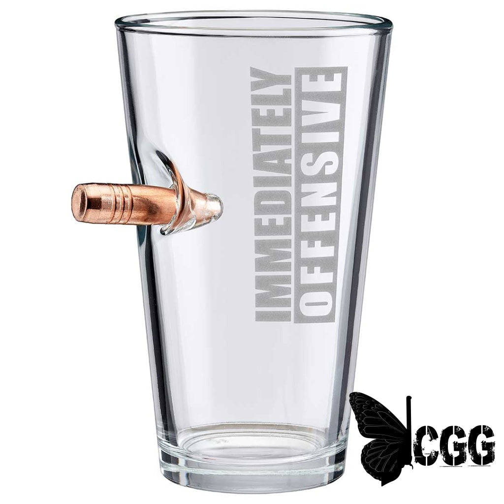 Immediately Offensive Glasses No / Pint Glass (16Oz)