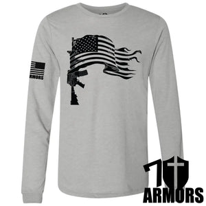 In Defense Of Liberty Long Sleeve Sm / Gray