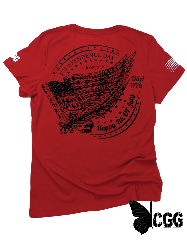 Indepenence Day **june 2022 Club Tee Xs / Red Womens Cut