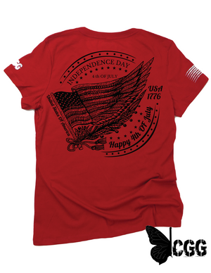 Indepenence Day **june 2022 Club Tee Xs / Red Womens Cut