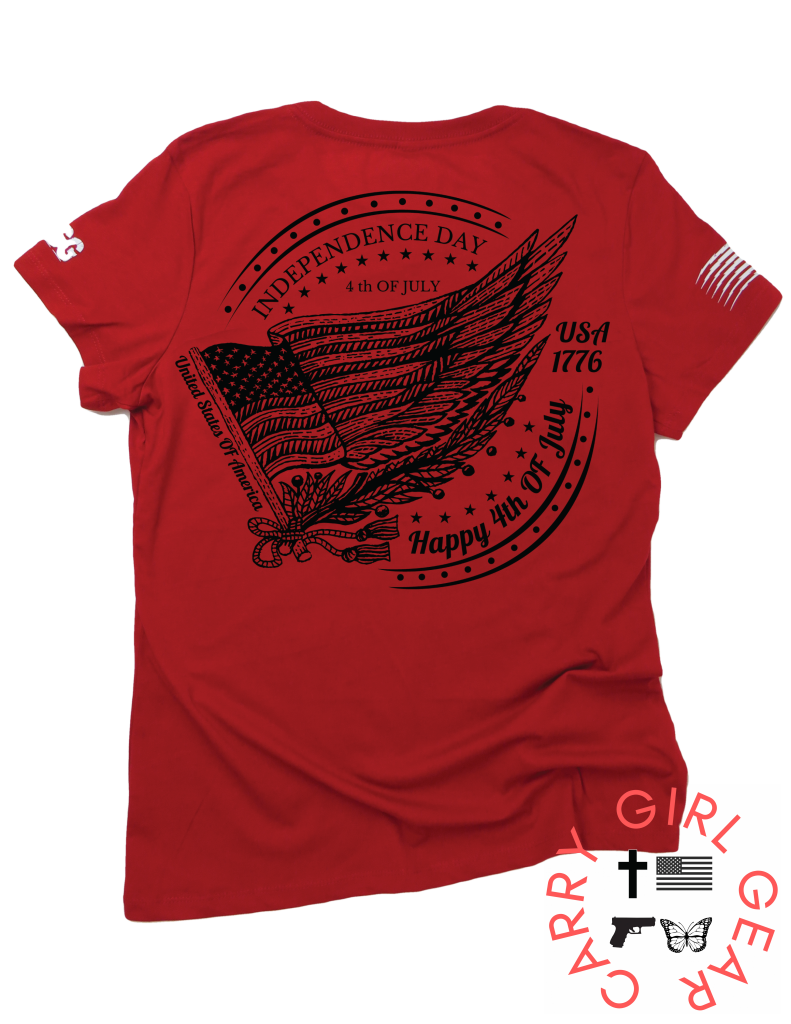 Indepenence Day **june 2022 Club Tee Xs / Red Womens Cut
