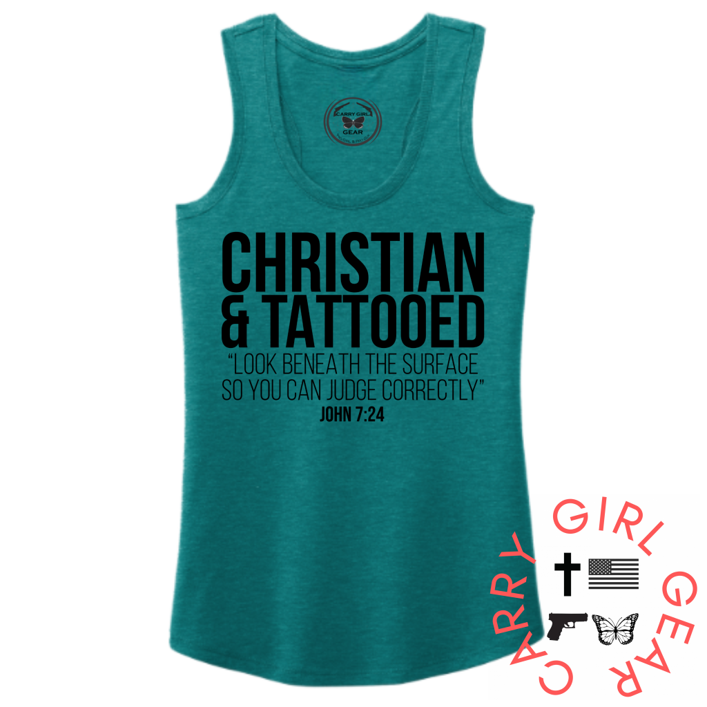 Ink & Faith Tank Top Xs / Teal Tank Top