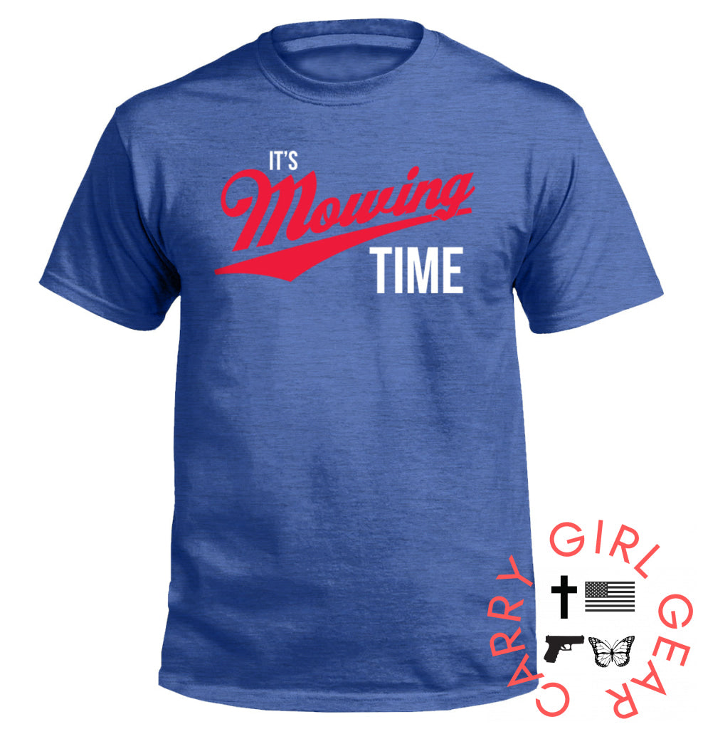 It’s Mowing Time Tee / Heather True Royal / S NC - Apparel