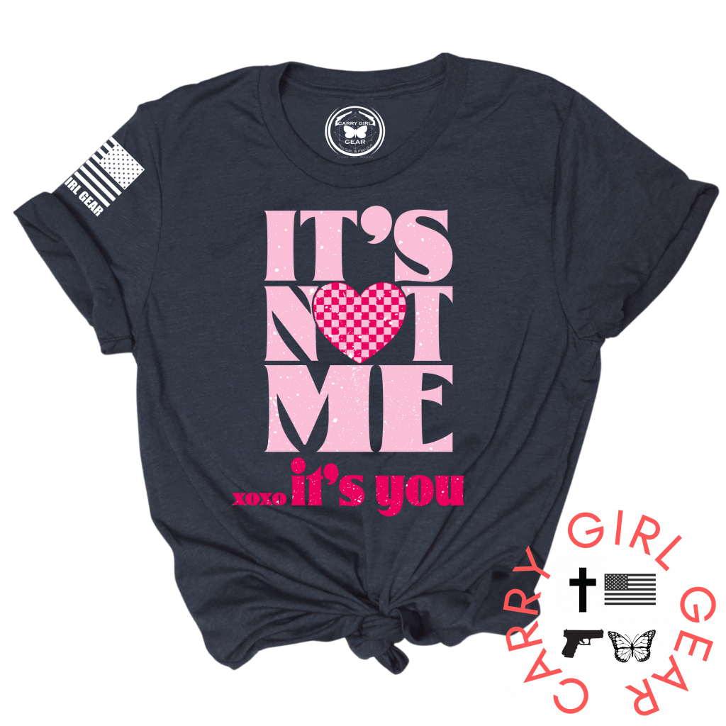 It’s Not Me Tee Xs / Heather Navy Unisex Cut Cgg Perfect