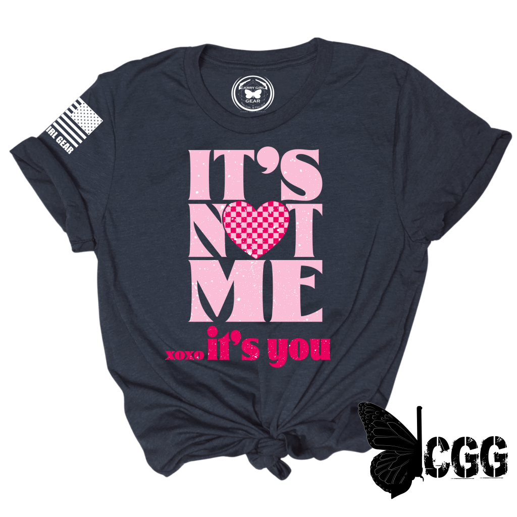 It’s Not Me Tee Xs / Heather Navy Unisex Cut Cgg Perfect