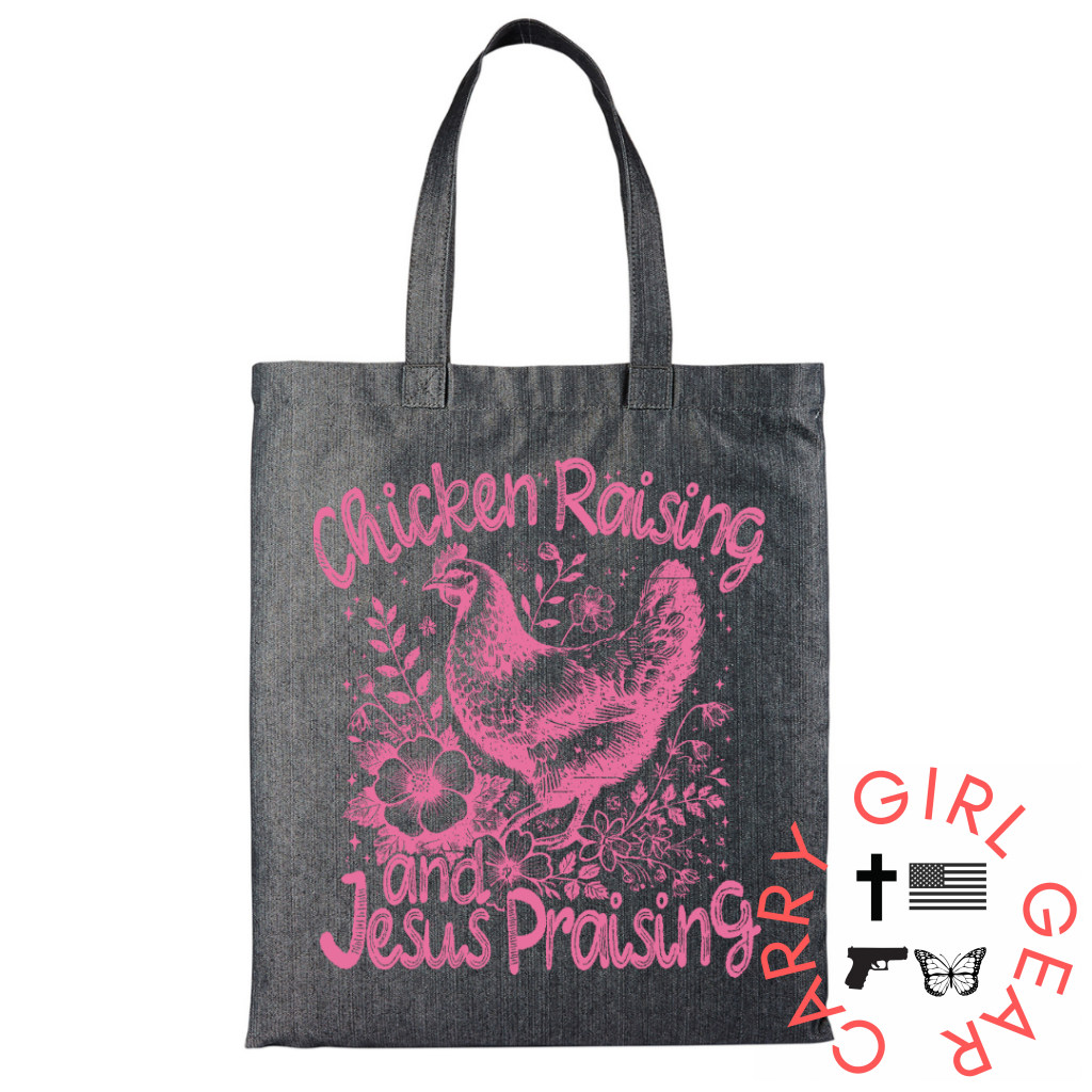 JESUS & CHICKENS TOTE Holy Smoke