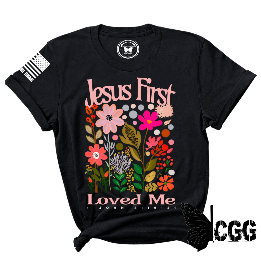 Jesus First Tee Xs / Black Unisex Cut Cgg Perfect